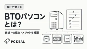 BTOパソコンとは？意味・仕組みを解説するCPU・メモリ・SSD・GPU構成図