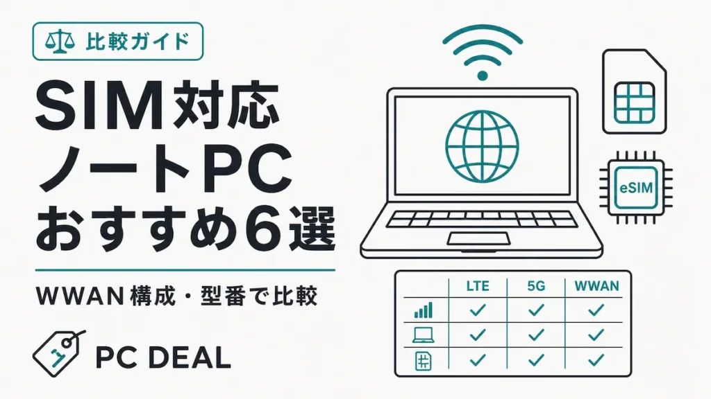 SIM対応ノートPCおすすめ6選｜LTE・5G・WWAN構成を比較する画像